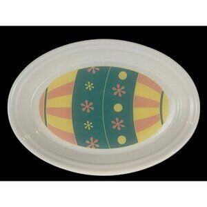 Fiesta Tableware Co Turquoise Easter Egg Oval Platter 9 5/8" long by 6 1/2" wide